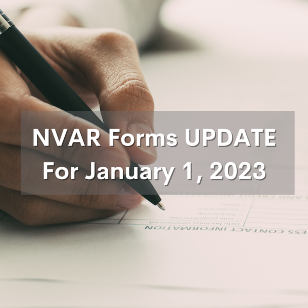 January 1, 2023 NVAR Form Changes