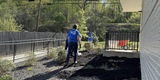 Good Neighbors Committee mulching project with Foothills Housing