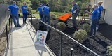 Good Neighbors Committee mulching project with Foothills Housing