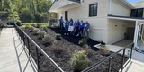 Good Neighbors Committee mulching project with Foothills Housing