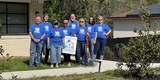 Good Neighbors Committee mulching project with Foothills Housing